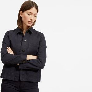 Everlane The Chore Jacket black button front lightweight
outerwear